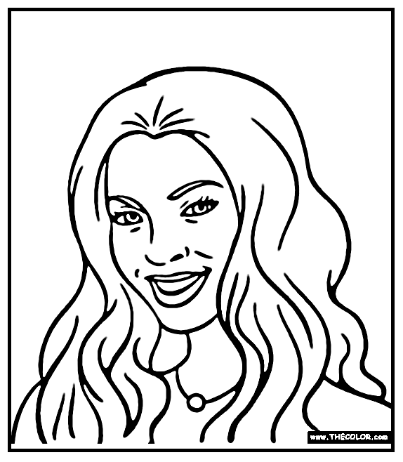 Beyonce Picture to Print Coloring Page - Free Printable Coloring Pages