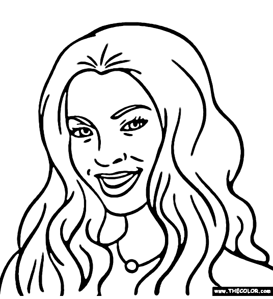 Beyonce Picture to Print Coloring Pages