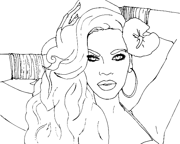 Beyonce Picture Coloring Pages