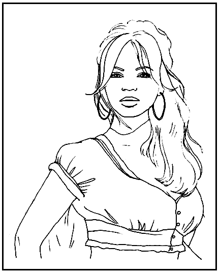 Beyonce Sheets Coloring Pages