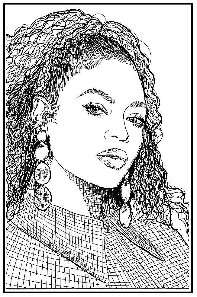 Beyonce Singer Coloring Pages
