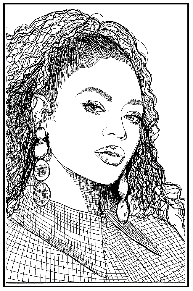 Beyonce Singer Coloring Pages - Beyonce Coloring Pages - Coloring Pages