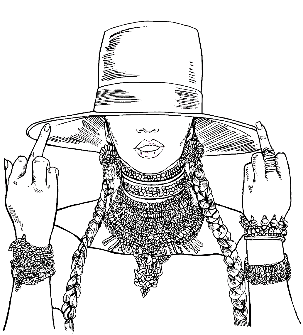 Beyonce Singer Coloring Pages - Free Printable Coloring Pages