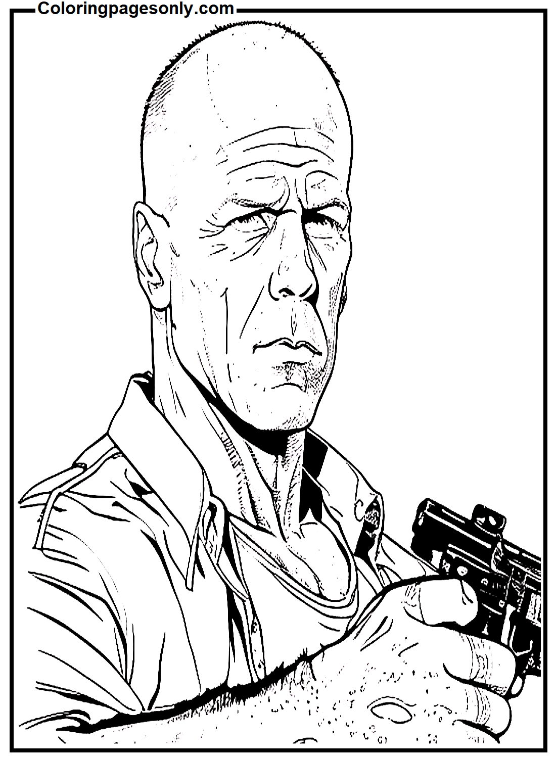 Bruce Willis Free Coloring Pages