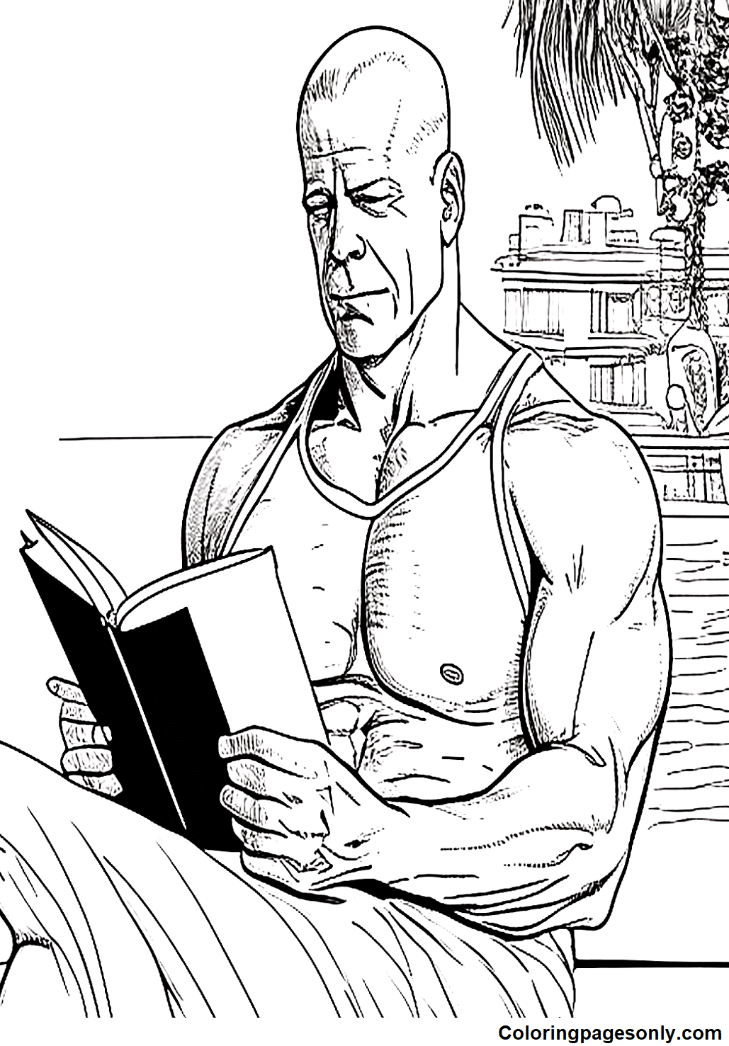 Bruce Willis Image Coloring Pages