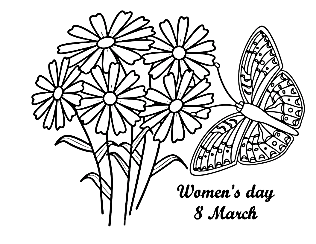 Borboleta e Dia da Mulher do Dia da Mulher de 2024