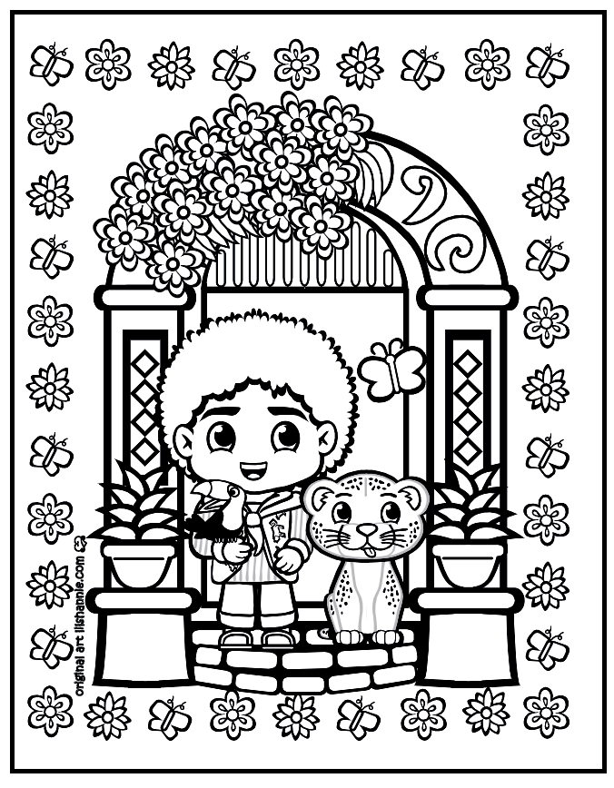 Chibi Antonio And Parce Coloring Pages