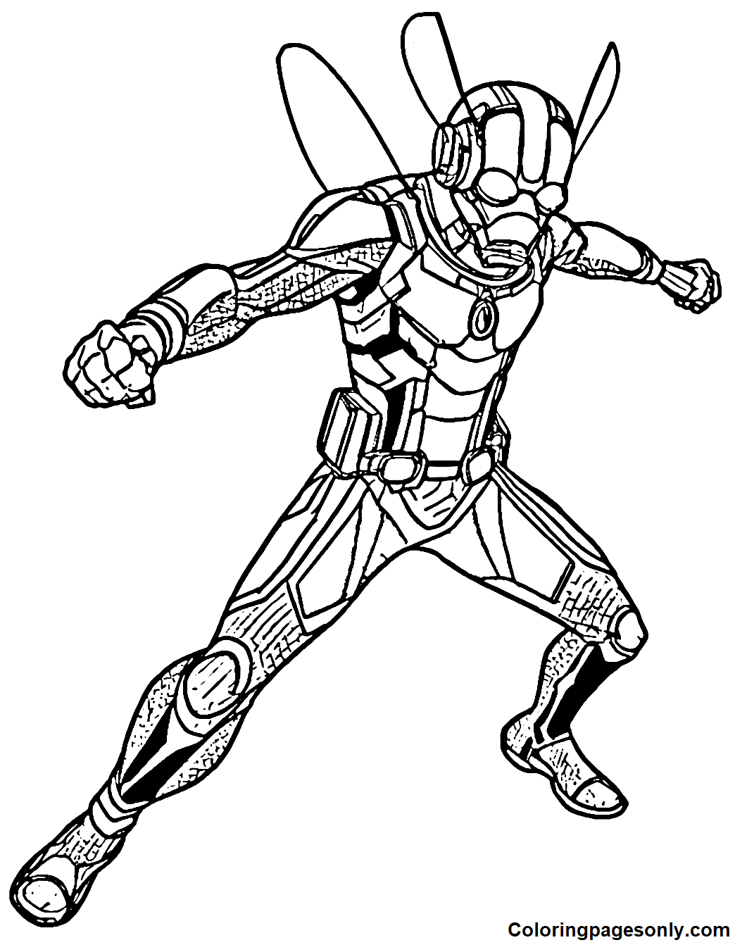 Cool Ant Man Coloring Page