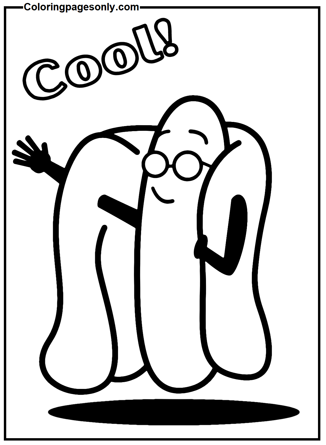 Cool Hot Dog Coloring Pages
