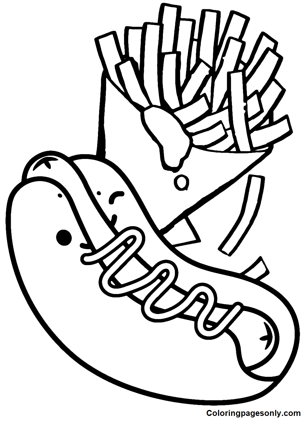 Coloring Page Hot Dog Hot Dog Coloring Pages Coloring - vrogue.co