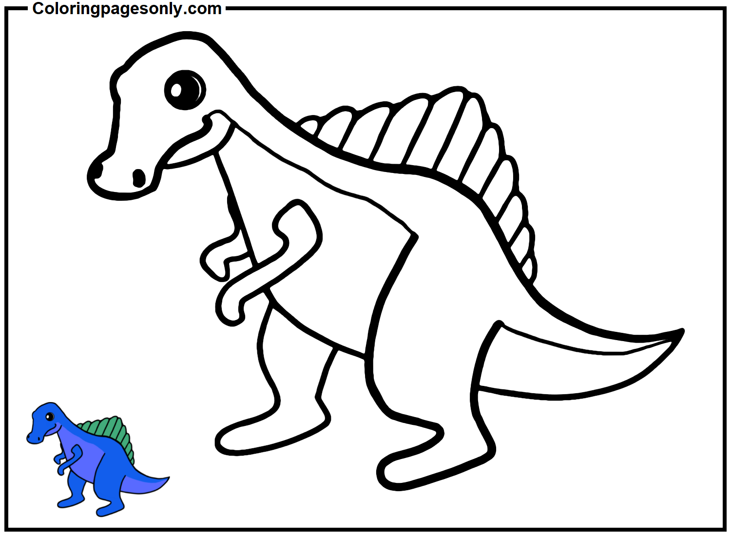 Cute Spinosaurus Coloring Pages