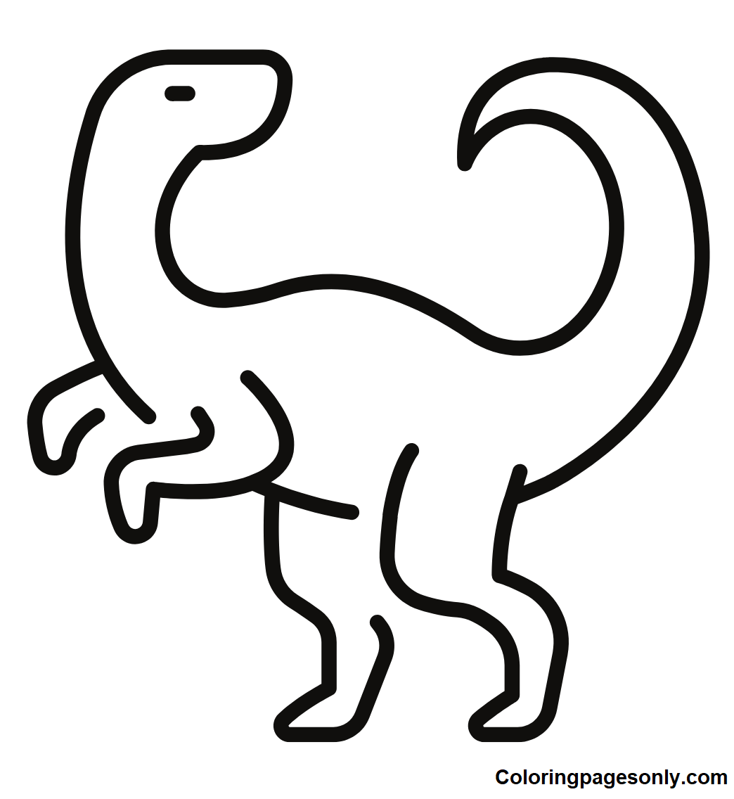 Dinosaur Velociraptor Free Coloring Pages