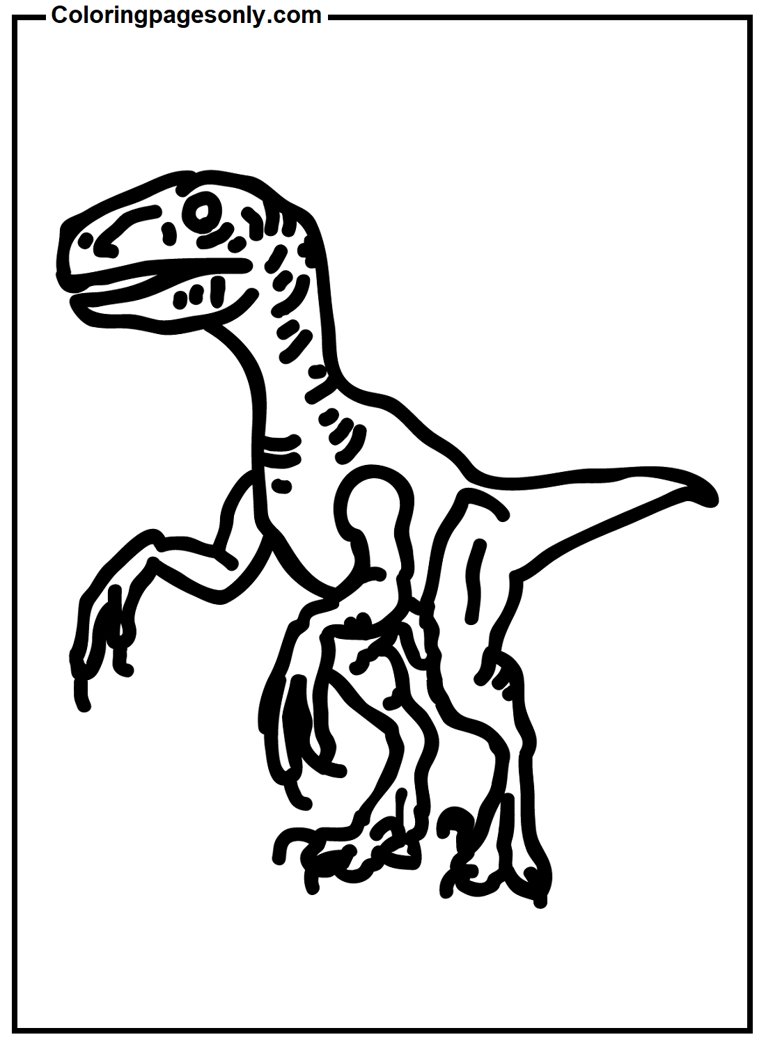 Dinosaur Velociraptor Picture Coloring Pages