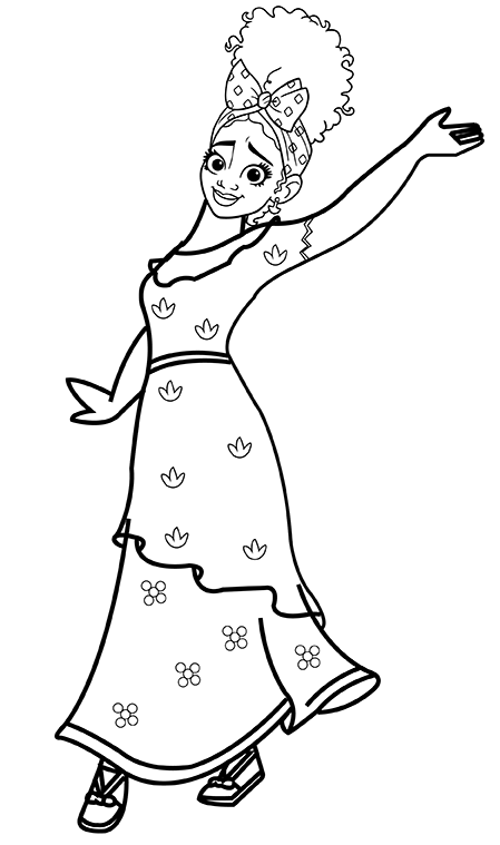 Dolores Madrigal Dancing Coloring Pages
