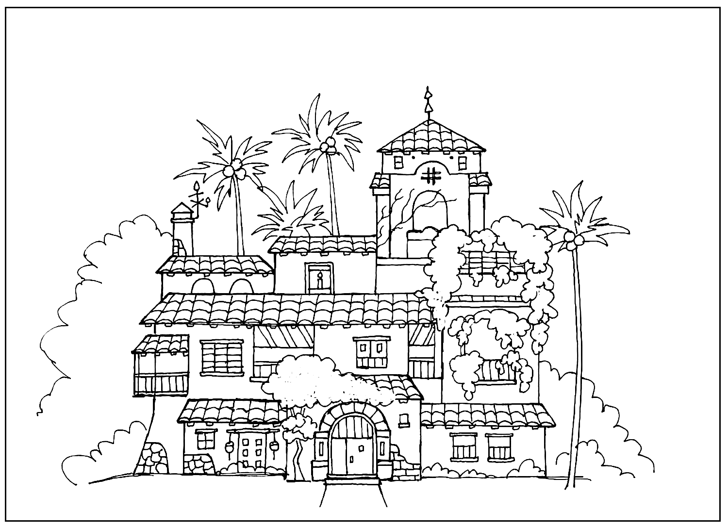 Encanto Madrigal House Coloring Pages