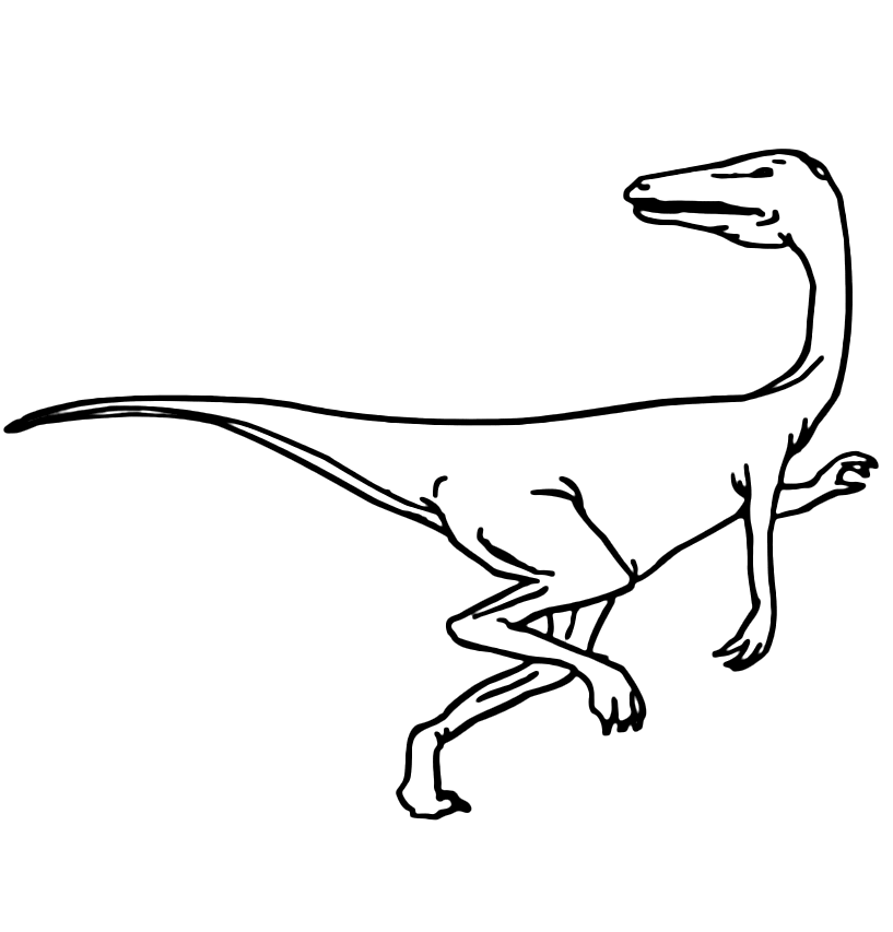 Бесперый велоцираптор из Velociraptor