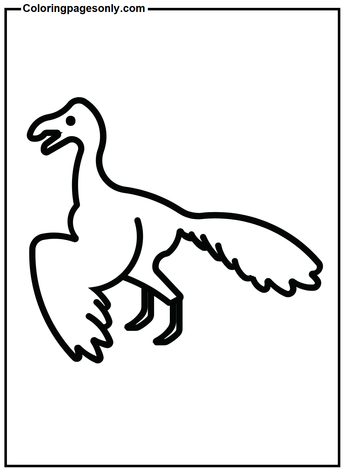 Página para colorir gratuita do Archaeopteryx