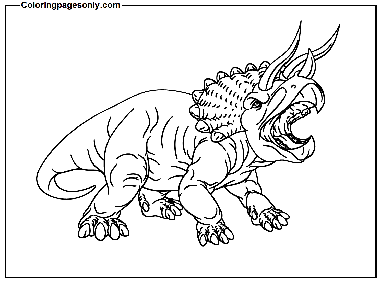Free Printable Triceratops Coloring Pages