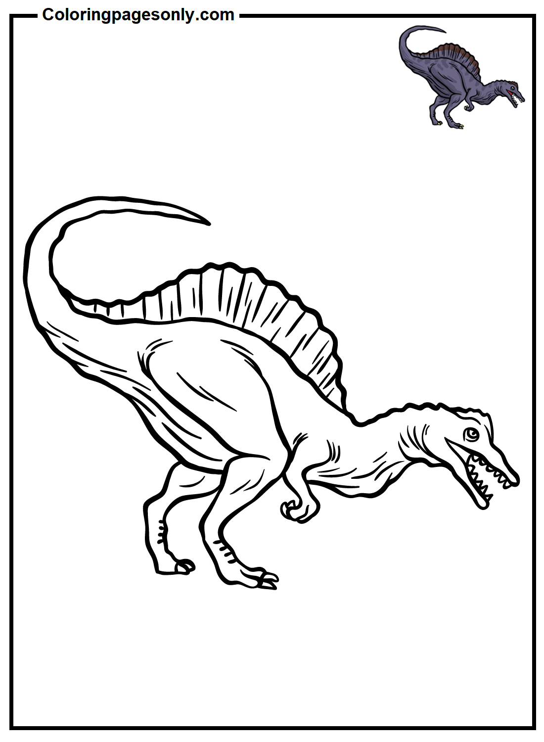 Free Spinosaurus Picture Coloring Pages