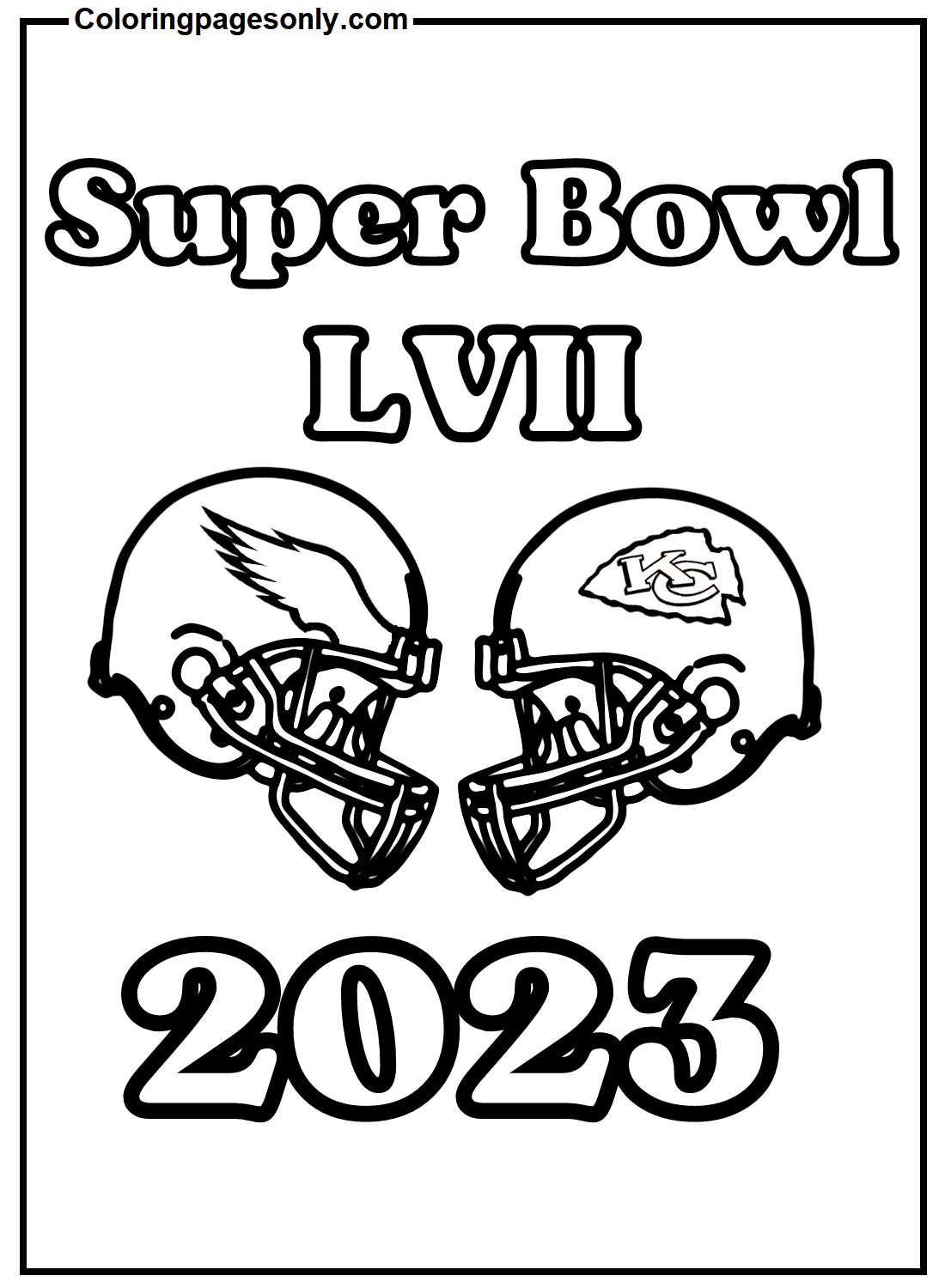 Super Bowl 2023 imprimable gratuitement à partir du Super Bowl 2024
