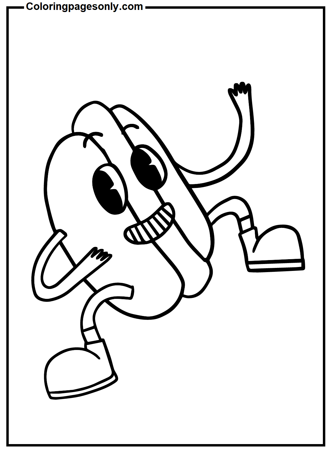 Funny Hot Dogs Coloring Pages