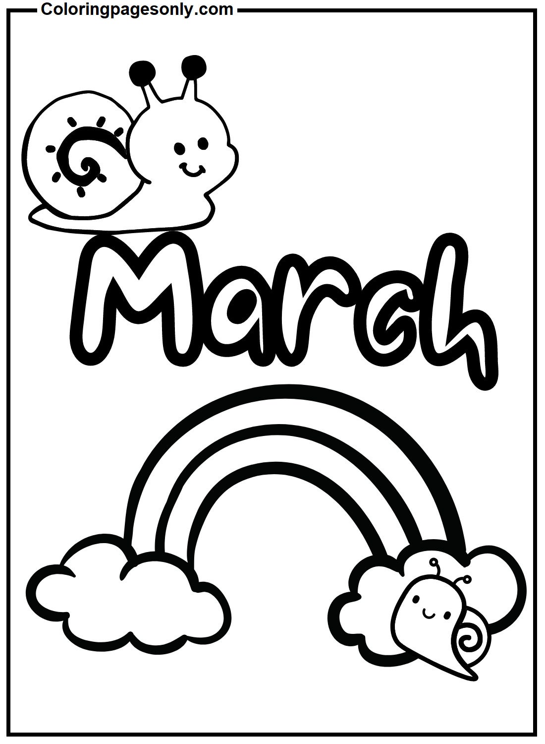 Funny March Coloring Pages