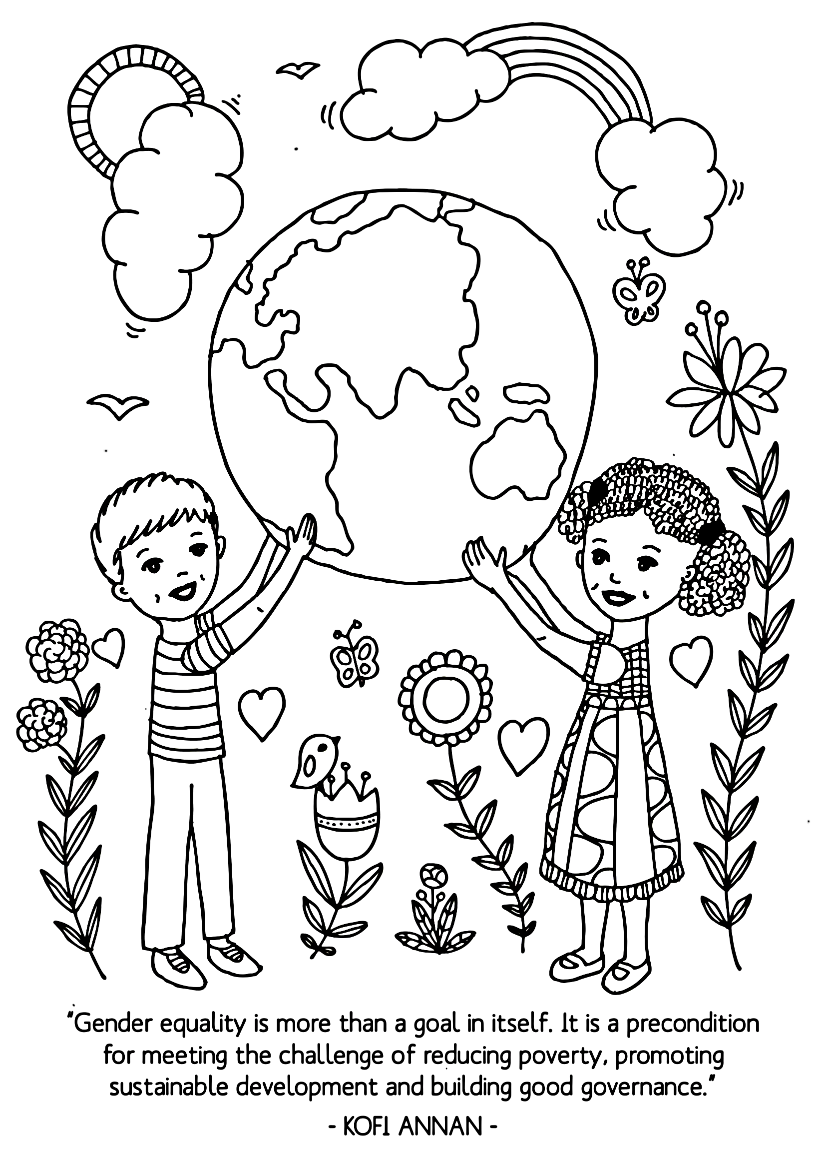 International children's Day раскраска