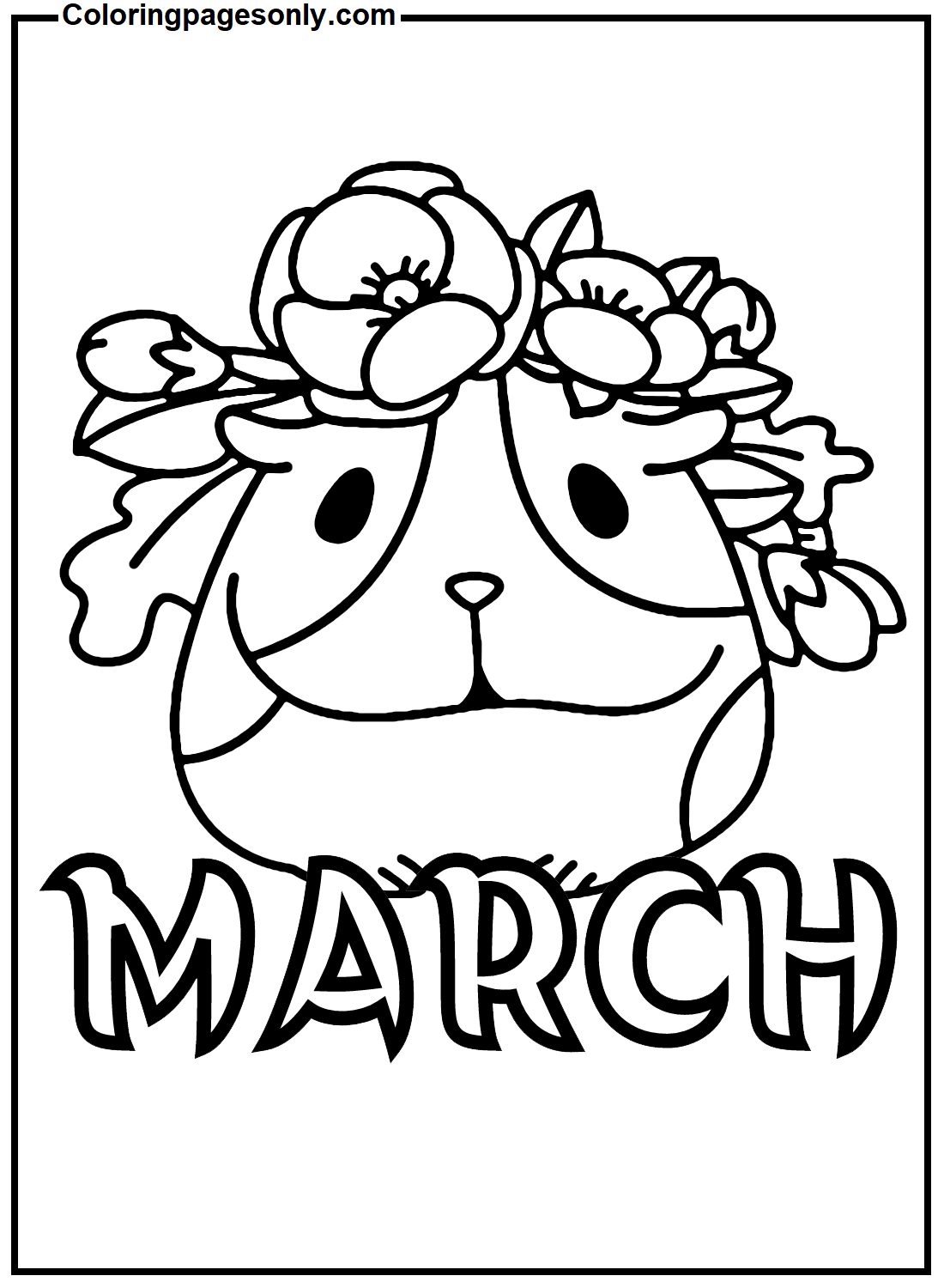 Hamster met bloemen uit maart 2024