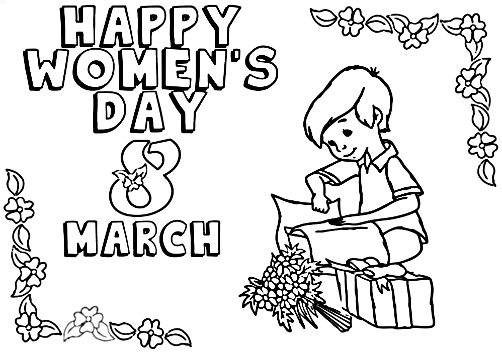 Happy International Womens Day Coloring Pages