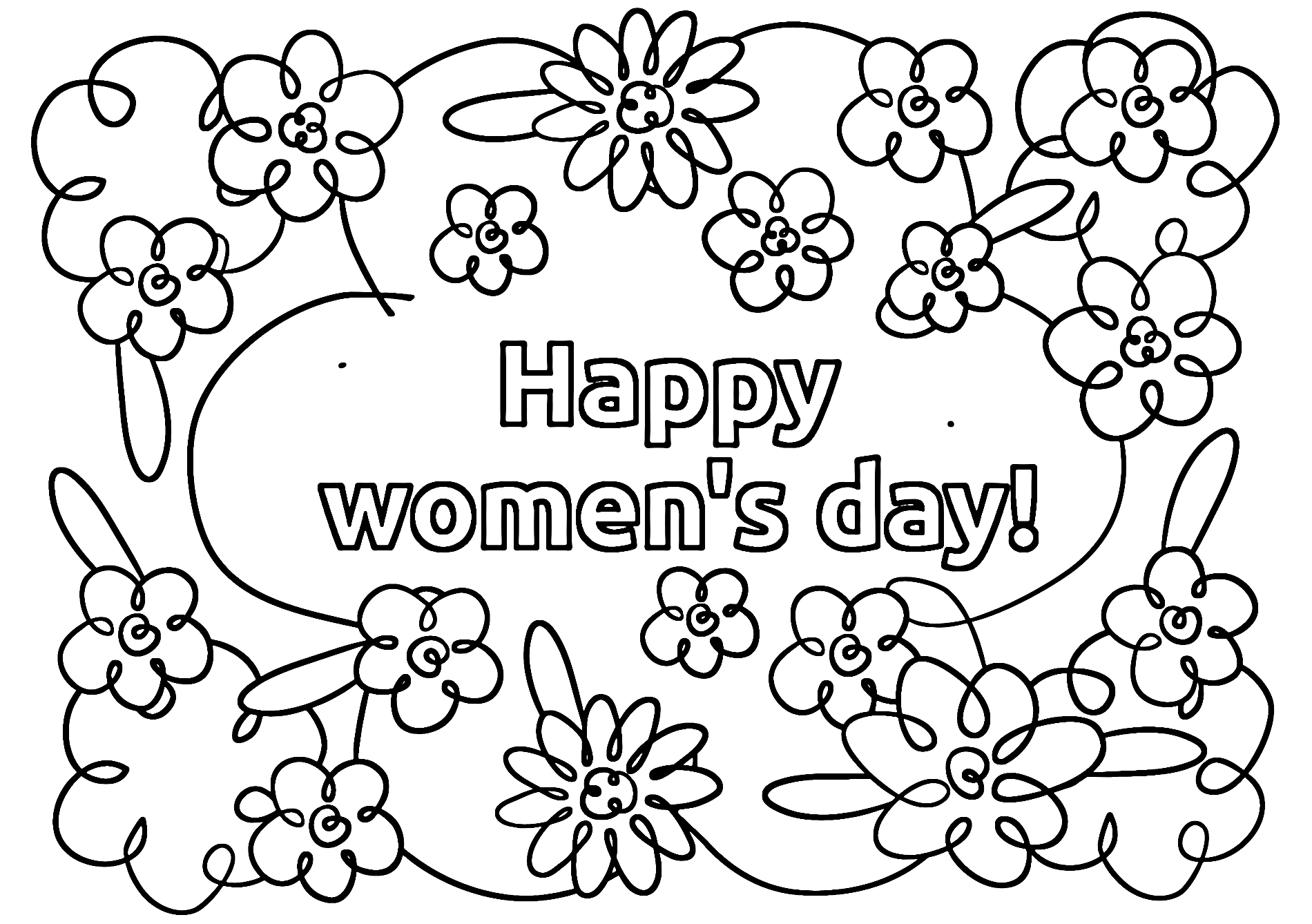 Happy Womens Day Coloring Pages
