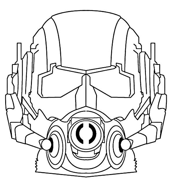 Head of the wasp robot in Ant-man movie Coloring Page