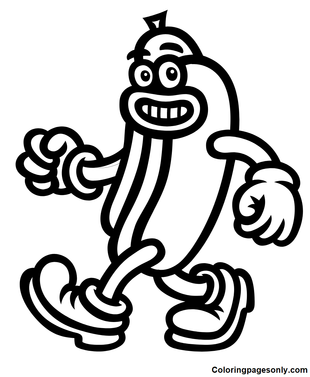 Hot Dog Image Coloring Pages