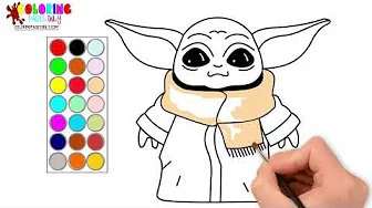 How to draw and paint Baby Yoda