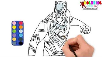 How to draw and paint Black Panther