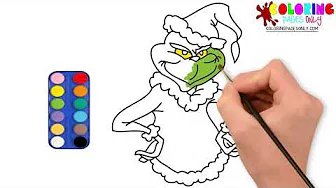 How to draw and paint Grinch