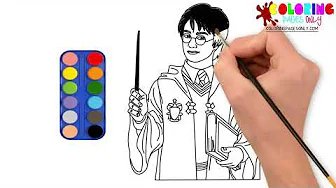 How to draw and paint Harry Potter
