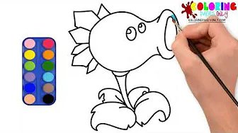 How to draw and paint Plants Vs. Zombies