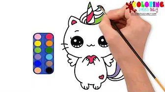 How to draw and paint Unicorn Cat