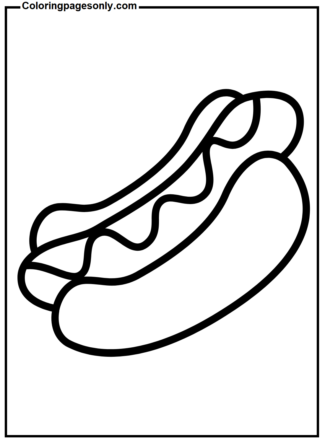 Huge Hot Dog Coloring Pages