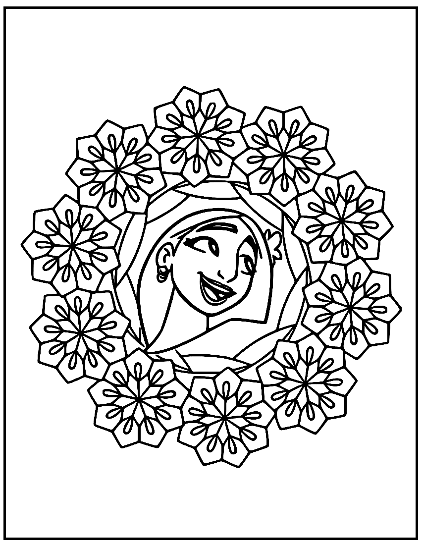 Isabela Madrigaal Mandala Kleurplaat