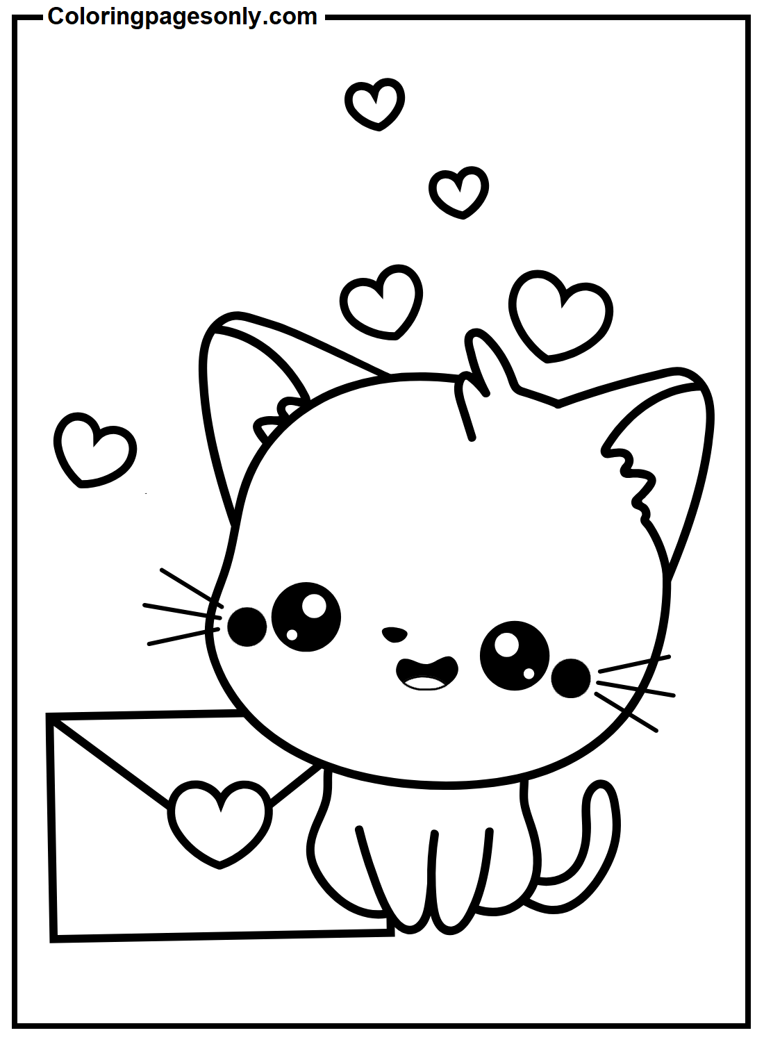 Kawaii Cat Valentinstag vom Valentinstag