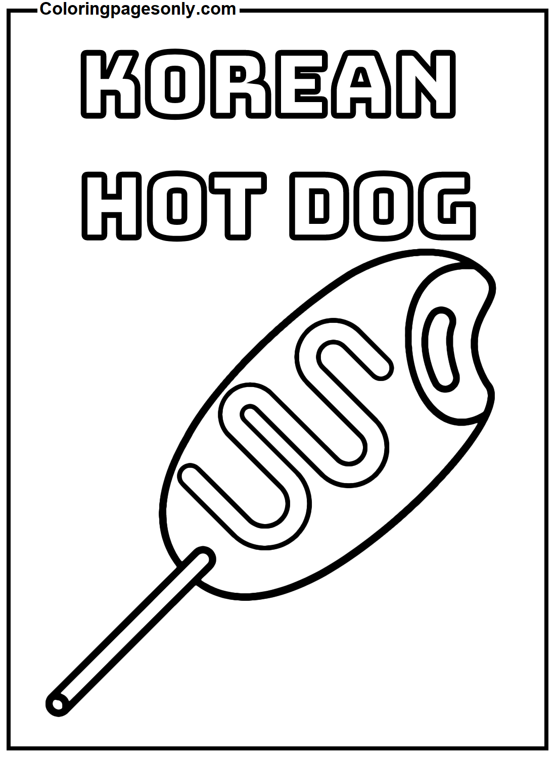 Cachorro-quente coreano de cachorro-quente