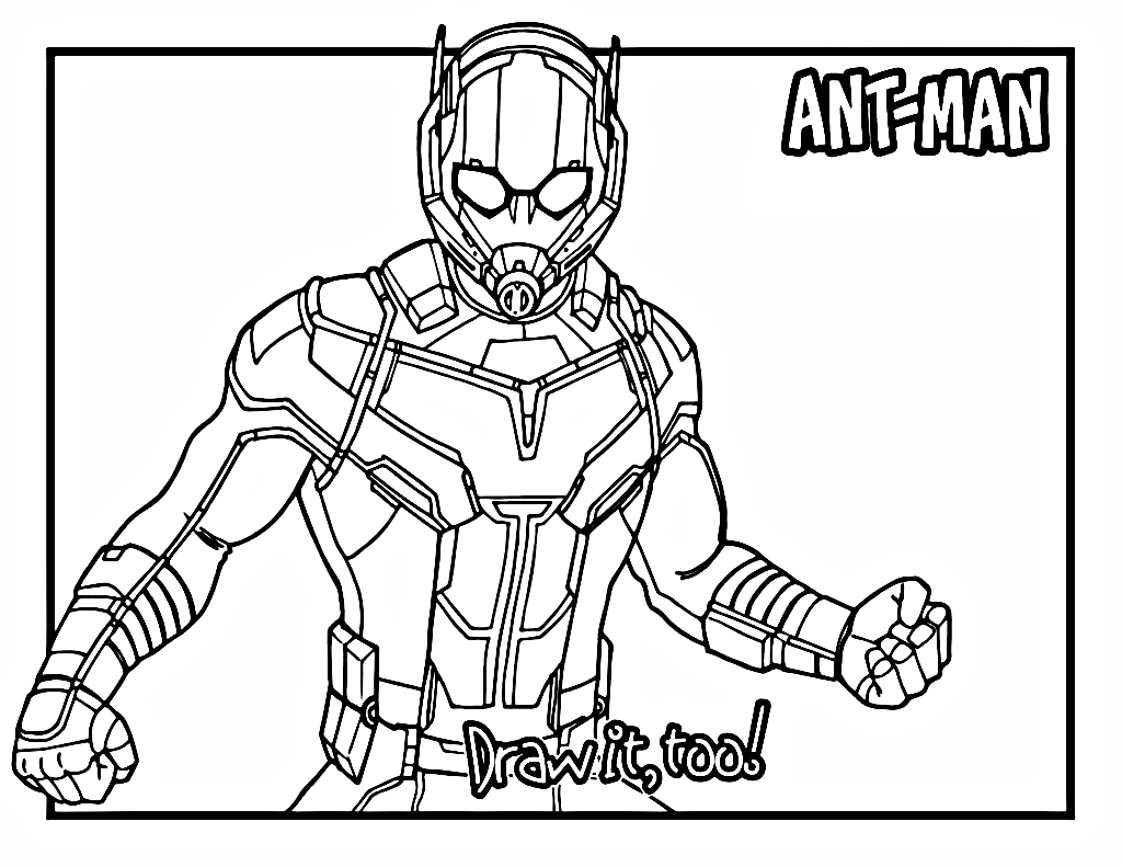 Coloriage Apprendre à Dessiner Ant-man