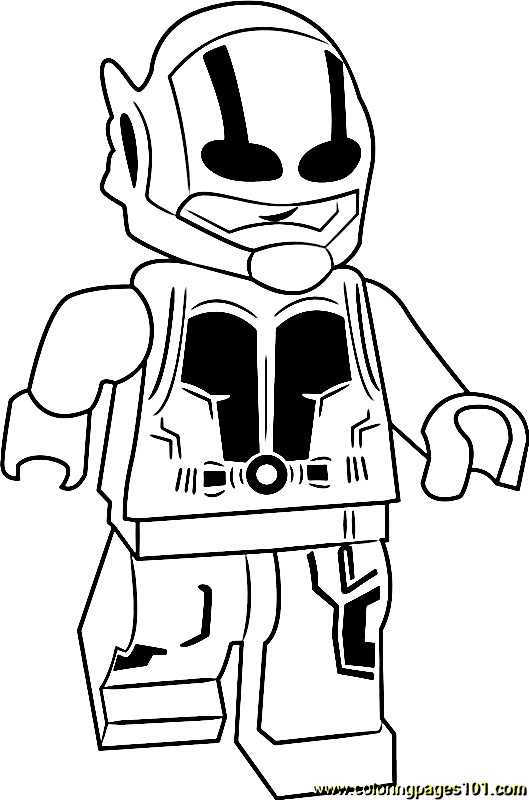 Lego Ant-man walks slowly Coloring Page