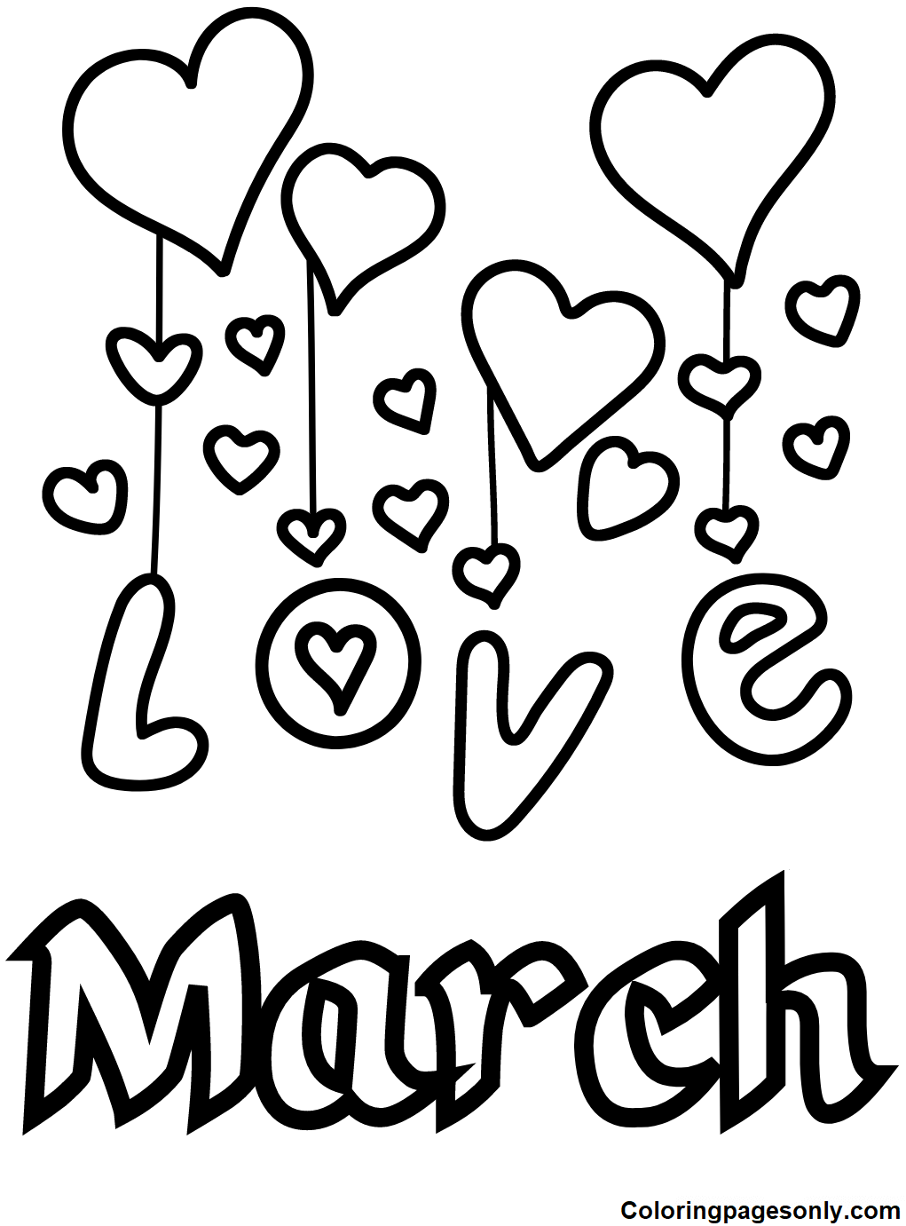 Love March Coloring Pages