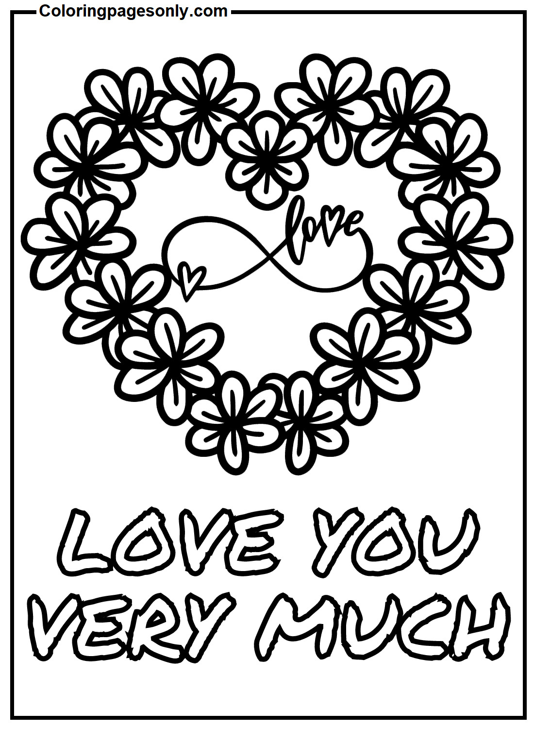 Love You Very Much Coloring Pages