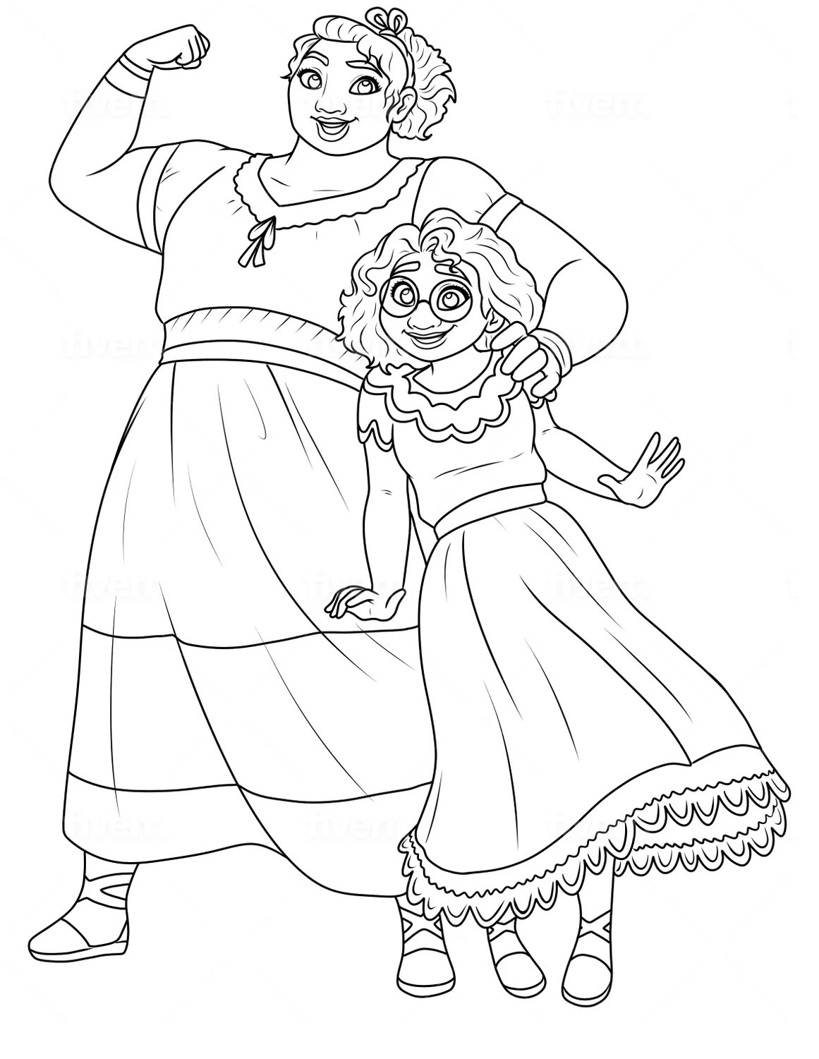 Luisa and Mirabel Coloring Pages