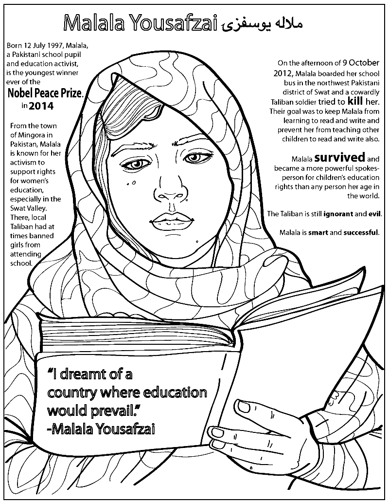 Malala Yousafzai in de krant van Vrouwendag 2024