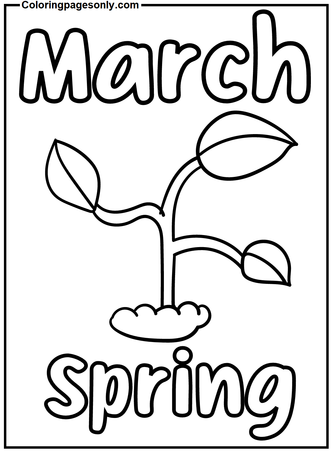 March Spring Coloring Pages