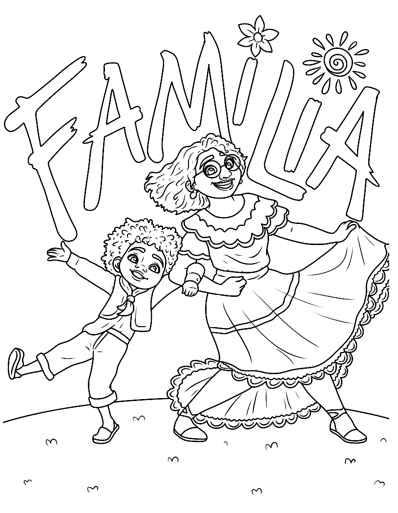 Mirabel and Antonio Coloring Pages